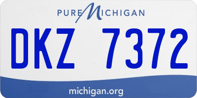 MI license plate DKZ7372
