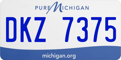 MI license plate DKZ7375
