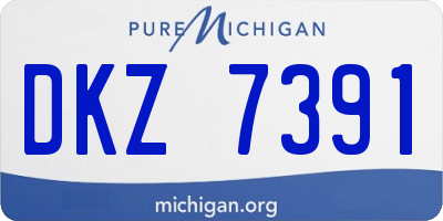 MI license plate DKZ7391