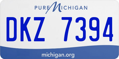 MI license plate DKZ7394