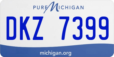 MI license plate DKZ7399