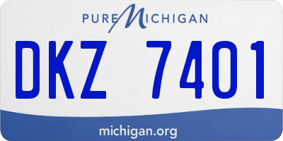 MI license plate DKZ7401