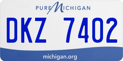 MI license plate DKZ7402