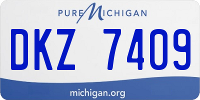 MI license plate DKZ7409