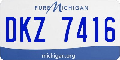 MI license plate DKZ7416