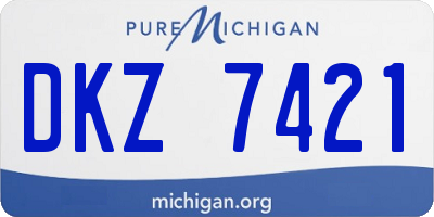 MI license plate DKZ7421