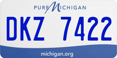 MI license plate DKZ7422