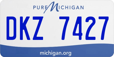 MI license plate DKZ7427