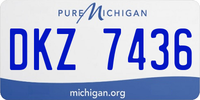MI license plate DKZ7436