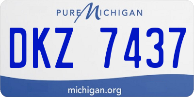MI license plate DKZ7437
