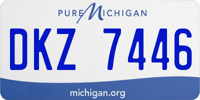 MI license plate DKZ7446