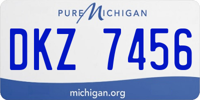 MI license plate DKZ7456