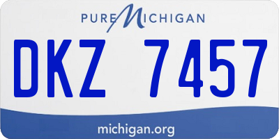 MI license plate DKZ7457