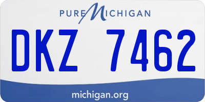 MI license plate DKZ7462