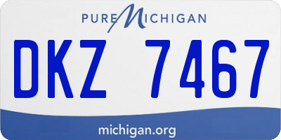 MI license plate DKZ7467
