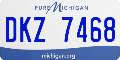 MI license plate DKZ7468
