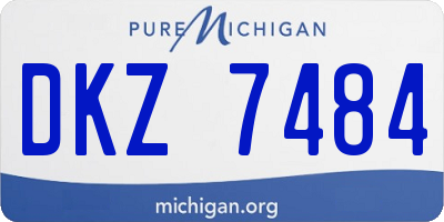 MI license plate DKZ7484