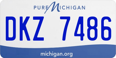 MI license plate DKZ7486