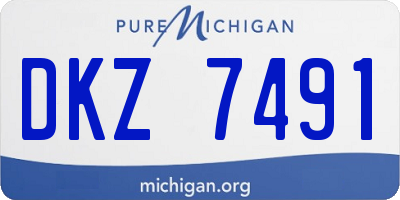 MI license plate DKZ7491