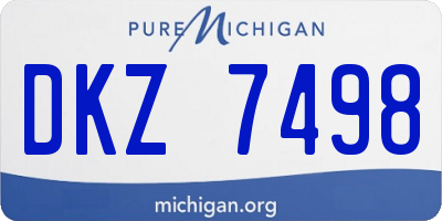 MI license plate DKZ7498