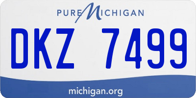 MI license plate DKZ7499