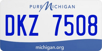 MI license plate DKZ7508