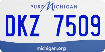 MI license plate DKZ7509