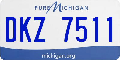 MI license plate DKZ7511