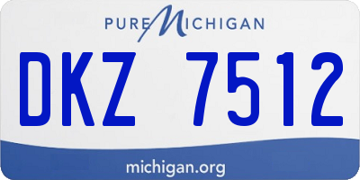 MI license plate DKZ7512