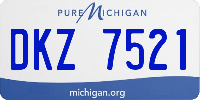 MI license plate DKZ7521
