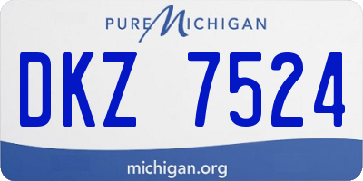 MI license plate DKZ7524