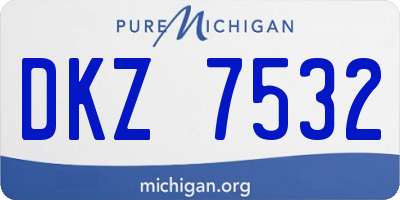 MI license plate DKZ7532