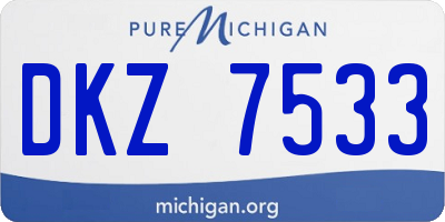 MI license plate DKZ7533