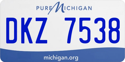 MI license plate DKZ7538