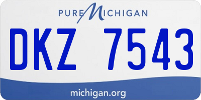 MI license plate DKZ7543
