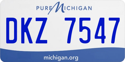 MI license plate DKZ7547