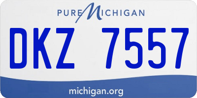 MI license plate DKZ7557