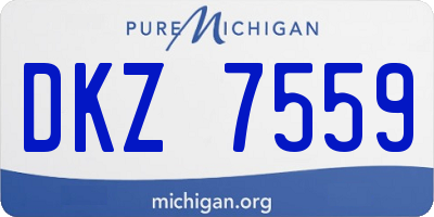 MI license plate DKZ7559