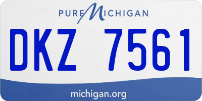 MI license plate DKZ7561