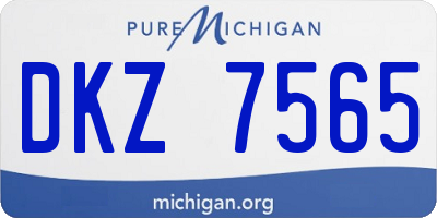 MI license plate DKZ7565