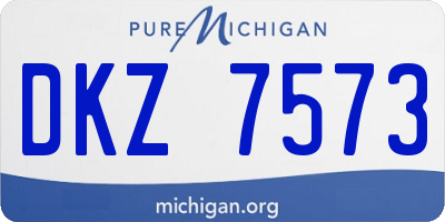 MI license plate DKZ7573