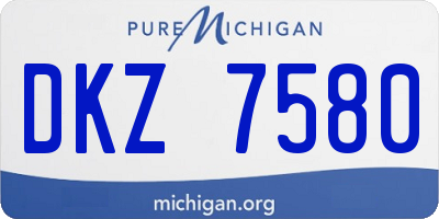 MI license plate DKZ7580