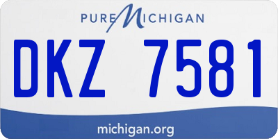 MI license plate DKZ7581