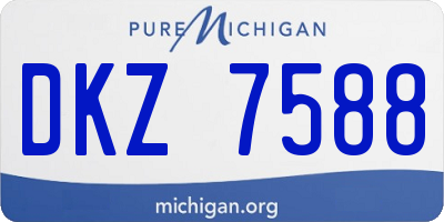 MI license plate DKZ7588