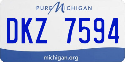 MI license plate DKZ7594