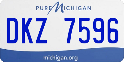 MI license plate DKZ7596