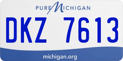 MI license plate DKZ7613