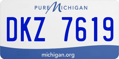 MI license plate DKZ7619