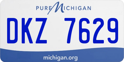 MI license plate DKZ7629