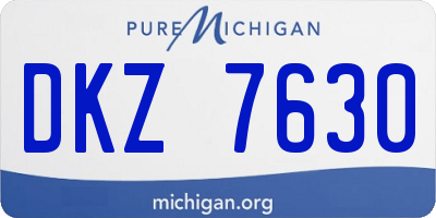 MI license plate DKZ7630